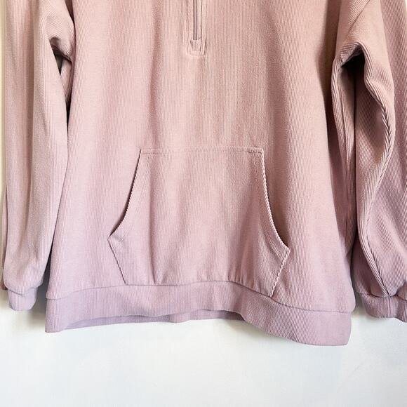 Marc New York Ribbed Quarter Zip Pullover Sweatshirt Purple Size XL - Picture 5 of 10